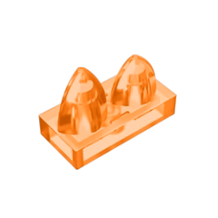 GOBRICKS GDS-1271 Modified 1 x 2 with 2 Teeth Vertical - YWOBB