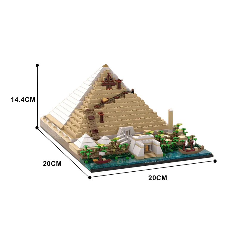 GOBRICKS MOC 116457 Building of the Great Pyramid - YWOBB