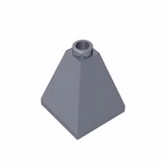 GOBRICKS GDS-982 Slope 75 2 x 2 x 2 Quadruple Convex - Blocked Open Stud or Hollow Stud - YWOBB