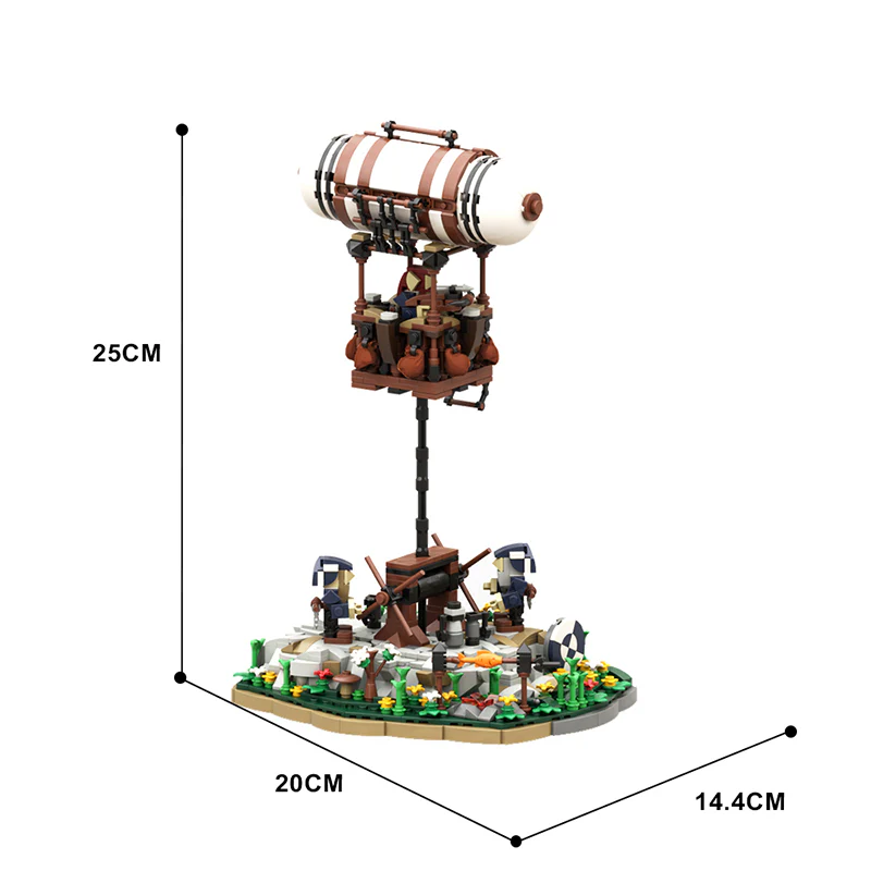 GOBRICKS MOC 134583 Guard Balloon at the Dwarven Lookout - YWOBB