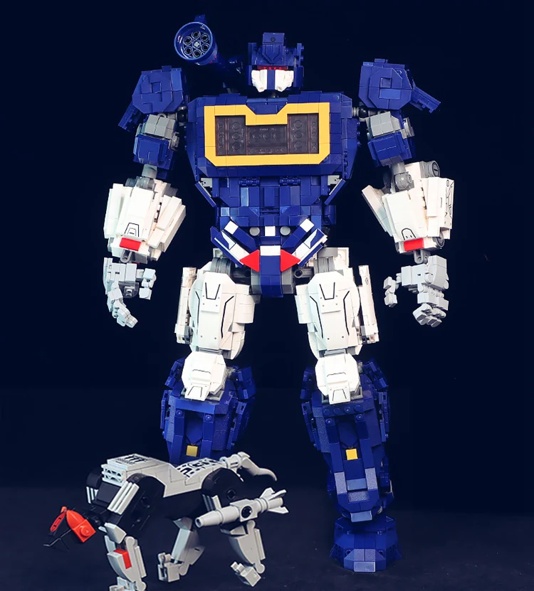ブソクスン BSS soundwave ラキドロ 6枚セット Custom MOC Soundwave Transforming Building Bricks Toy Set