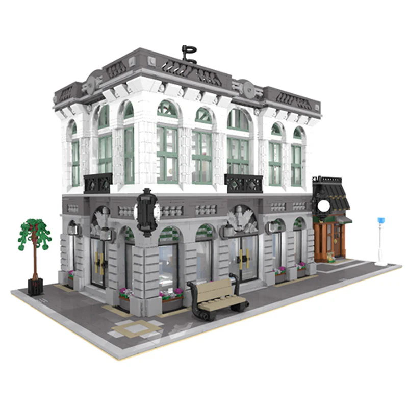 MOC 10811 Brick Bank with Coffee Shop - YWOBB