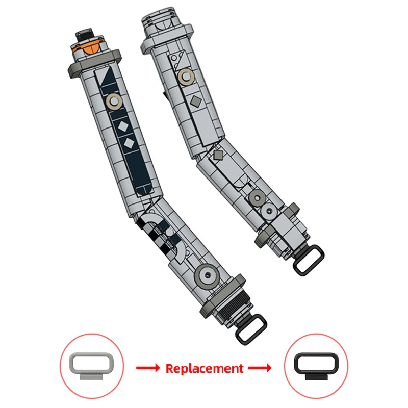 GOBRICKS MOC 68219 Ahsoka Tano's lightsaber hilts - YWOBB