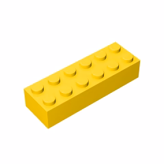 GOBRICKS GDS-543 Brick 2 x 6 - YWOBB