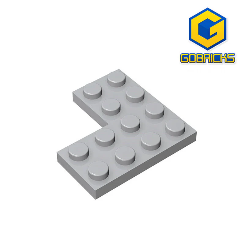 GOBRICKS GDS-696 Plate 4 x 4 Corner - YWOBB