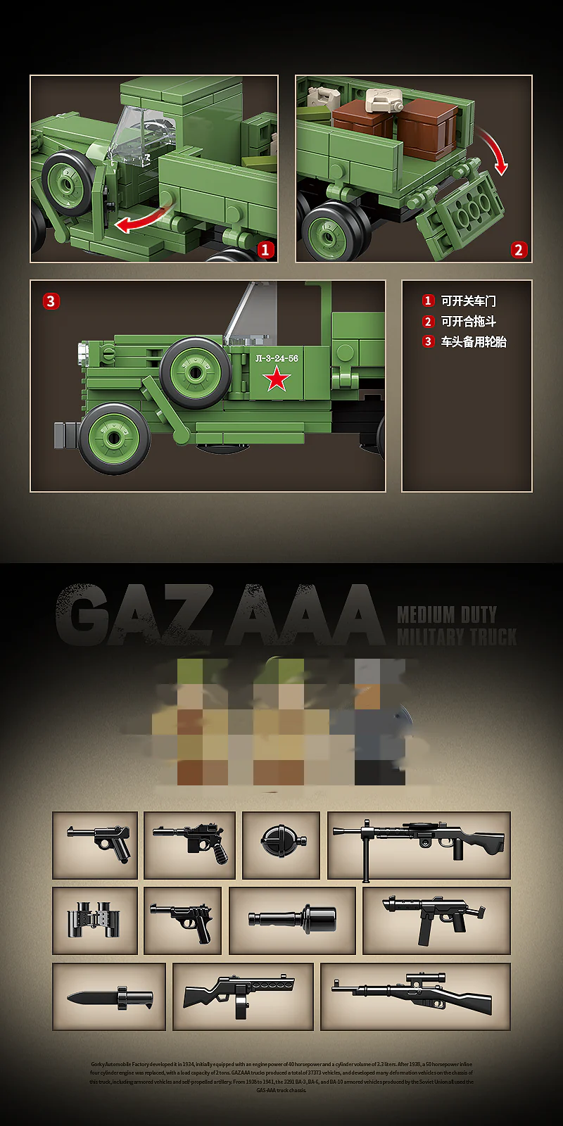 Quan Guan 100113 Soviet Union GAZ AAA - Medium Duty Military Truck - YWOBB