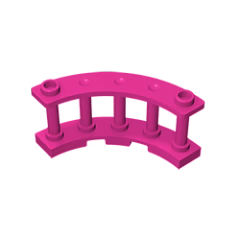 GOBRICKS GDS-880 Fence 4 x 4 x 2 Quarter Round Spindled with 2 Studs - YWOBB