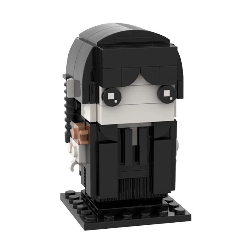GOBRICKS MOC 133649 Wednesday - School Uniform - Brickheadz - YWOBB