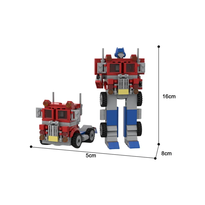 GOBRICKS MOC 168796 Optimus Prime - old Speed Champions scale - YWOBB