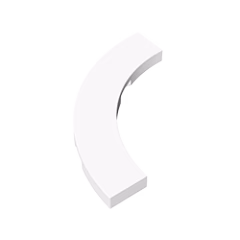 GOBRICKS GDS-1276 Round Corner 4 x 4 Macaroni Wide - YWOBB