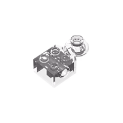 GOBRICKS GDS-1089 Brick Modified 2 x 2 with Pin Hole, Rotation Joint Ball Half - YWOBB