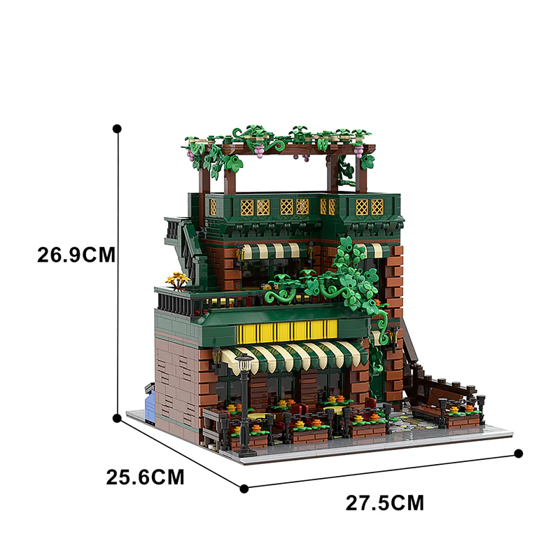 GOBRICKS MOC A0493 coffee house - YWOBB