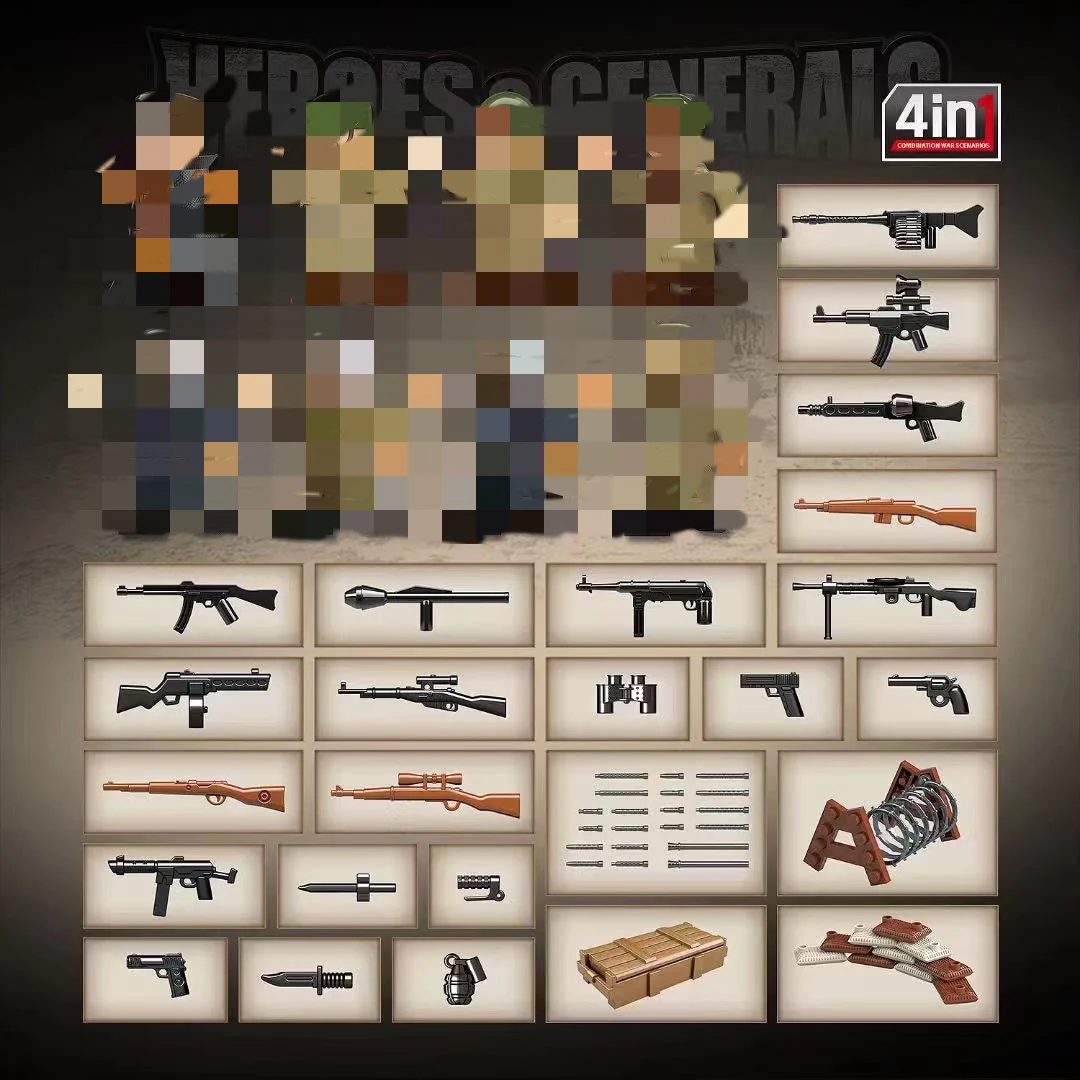 Quan Guan 100284 Heroes and Generals 4 in 1 - YWOBB