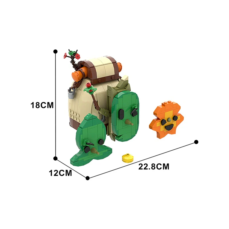 GOBRICKS MOC F-A0622 Zelda backpack haha - YWOBB