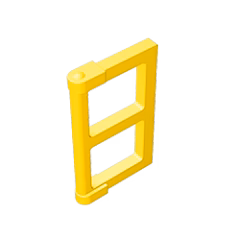 GOBRICKS GDS-792 Pane for Window 1 x 2 x 3 with Thick Corner Tabs - YWOBB