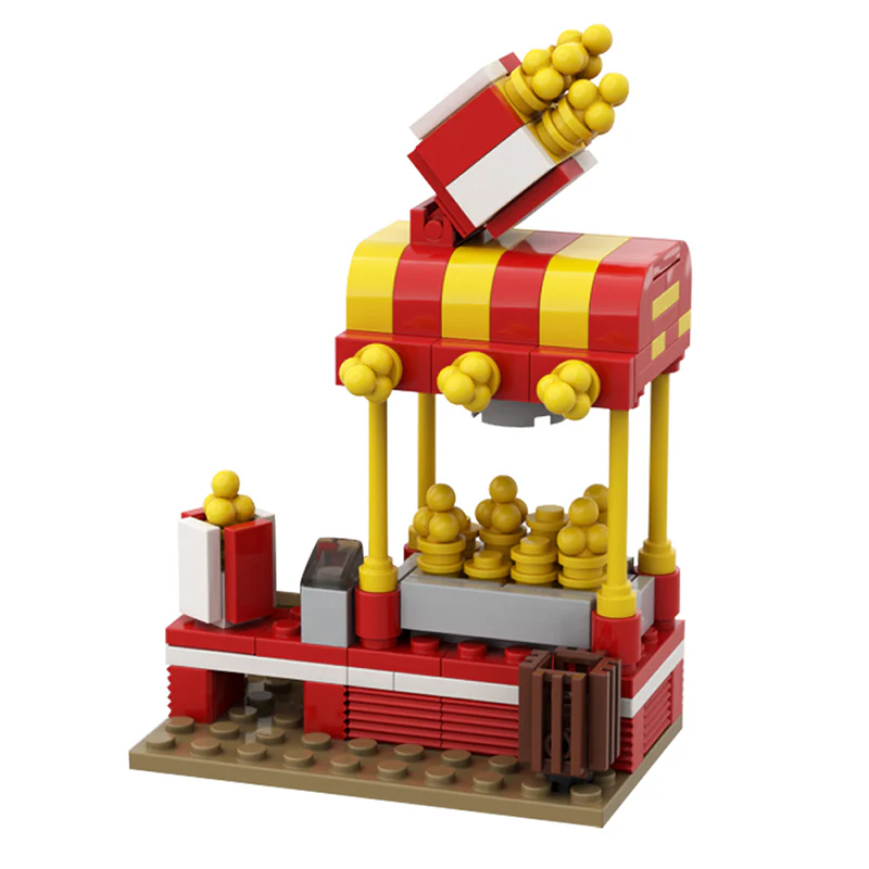 GOBRICKS MOC 141144 Popcorn Stand - YWOBB