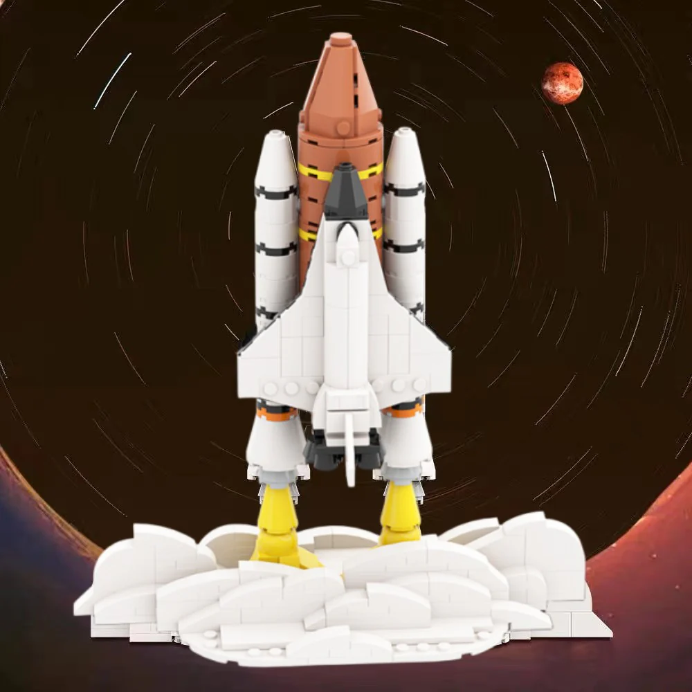 GOBRICKS MOC A0483 space shuttle small - YWOBB