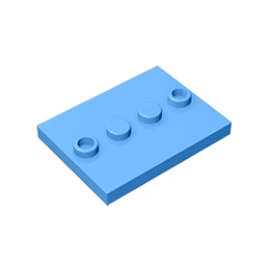GOBRICKS GDS-980 Modified 3 x 4 with 4 Studs in Center - YWOBB
