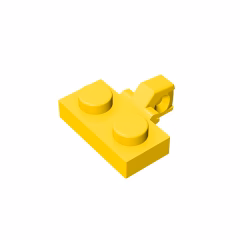 GOBRICKS GDS-822 Hinge Plate 1 x 2 Locking with 1 Finger on Side - YWOBB