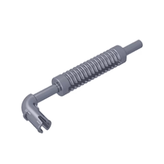 GOBRICKS GDS-1344 Exhaust Pipe with Technic Pin, Flat End and Pin with Round Hole - YWOBB