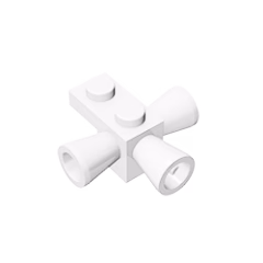 GOBRICKS GDS-1139 Modified 1 x 1 with 3 Loudspeakers / Space Positioning Rockets - YWOBB