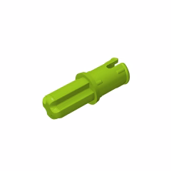 GOBRICKS GDS-913 Axle 1L with Pin with Friction Ridges Lengthwise - YWOBB