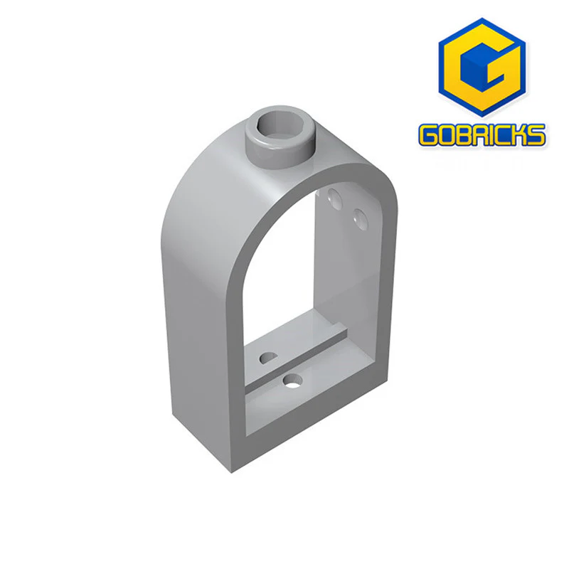 GOBRICKS GDS-872 Window 1 x 2 x 2 2/3 with Rounded Top - YWOBB