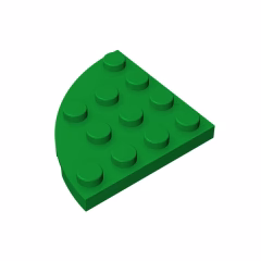 GOBRICKS GDS-569 Round Corner 4 x 4 - YWOBB