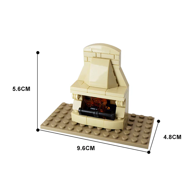 GOBRICKS MOC 136396 Classic Fireplace - YWOBB