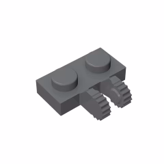 GOBRICKS GDS-823 Hinge Plate 1 x 2 Locking with 2 Fingers on Side and 9 Teeth - YWOBB