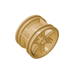 GOBRICKS GDS-1231 Wheel 30.4mm D. x 20mm with No Pin Holes and Reinforced Rim - YWOBB