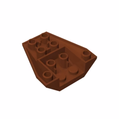 GOBRICKS GDS-1124 Wedge 4 x 4 Triple Inverted with Connections between 2 Studs - YWOBB