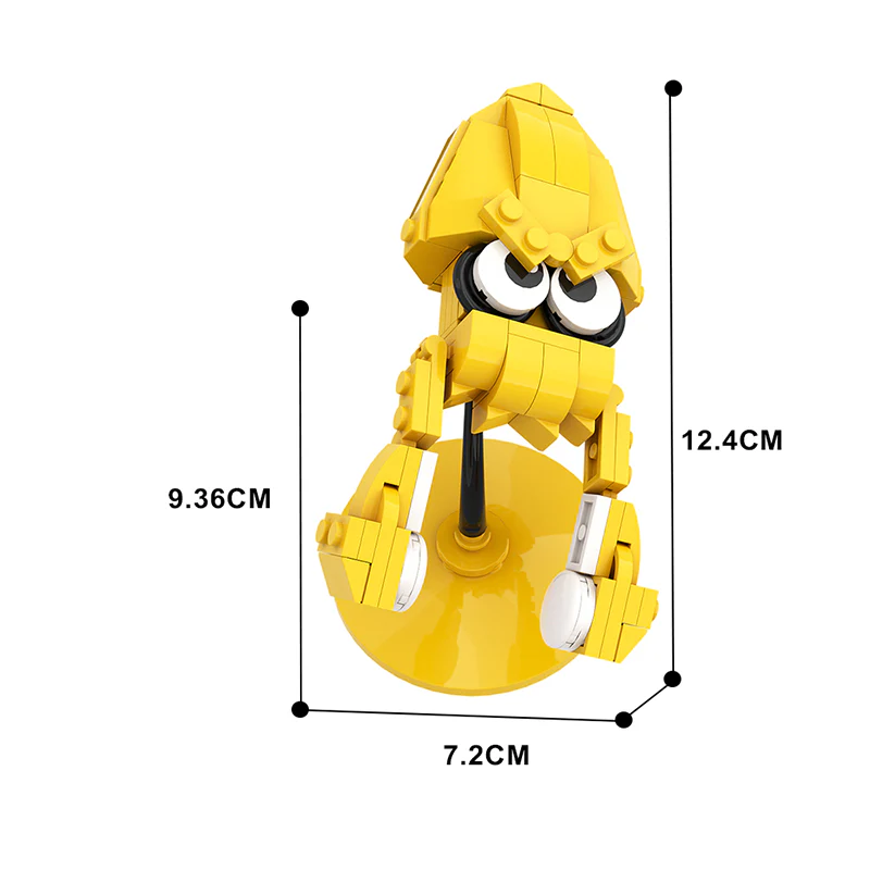 GOBRICKS MOC A0277Y04 yellow squid - YWOBB