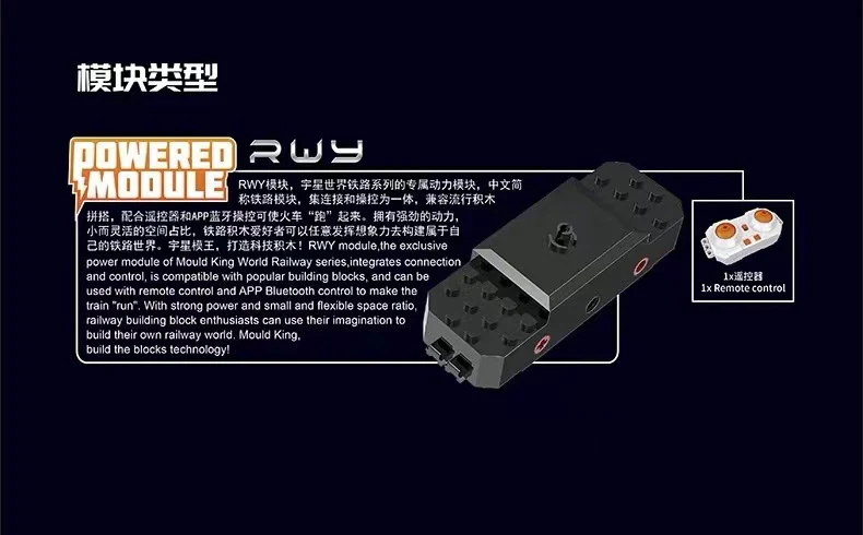 Mould King 12023 RC World Railway OBB 1189.08 Electric Locomotive OVP EU Warehouse Version - YWOBB