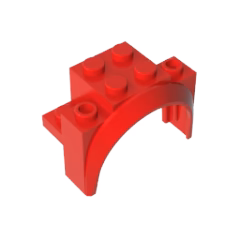 GOBRICKS GDS-2021 Vehicle Mudguard 4 x 2 1/2 x 2 1/3 with Arch Round - YWOBB