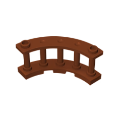 GOBRICKS GDS-880 Fence 4 x 4 x 2 Quarter Round Spindled with 2 Studs - YWOBB