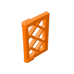 GOBRICKS GDS-790 Pane for Window 1 x 2 x 3 Lattice with Thick Corner Tabs - YWOBB