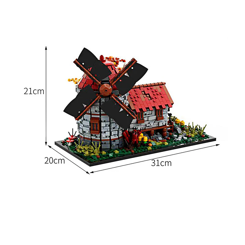 MOC 58912 Medieval Windmill - YWOBB