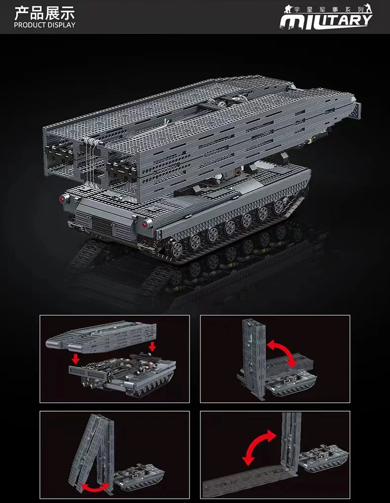 Mould King 20002 Ultimate Abrams with Bridge Layer AVLB OVP EU Warehouse Version - YWOBB
