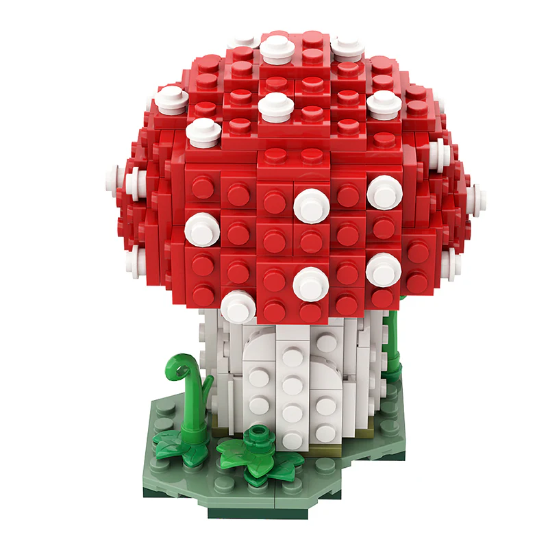 GOBRICKS MOC 145942 Amanita Muscaria Mushroom - YWOBB