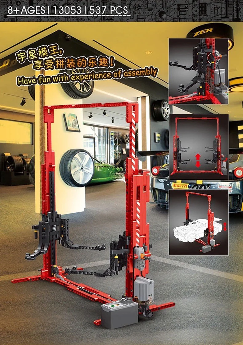 Mould King 13053 Motorized Car Lift - YWOBB