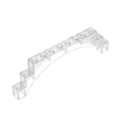 GOBRICKS GDS-676 Arch 1 x 12 x 3 Raised Arch with 5 Cross Supports - YWOBB