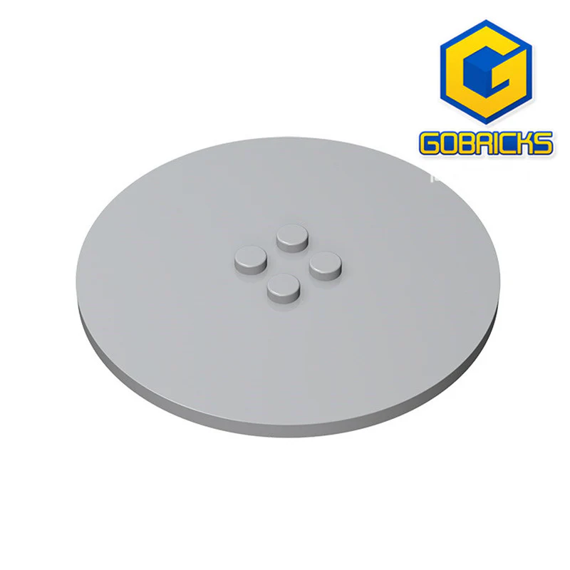 GOBRICKS GDS-1187 Round 8 x 8 with 4 Studs in Center - YWOBB