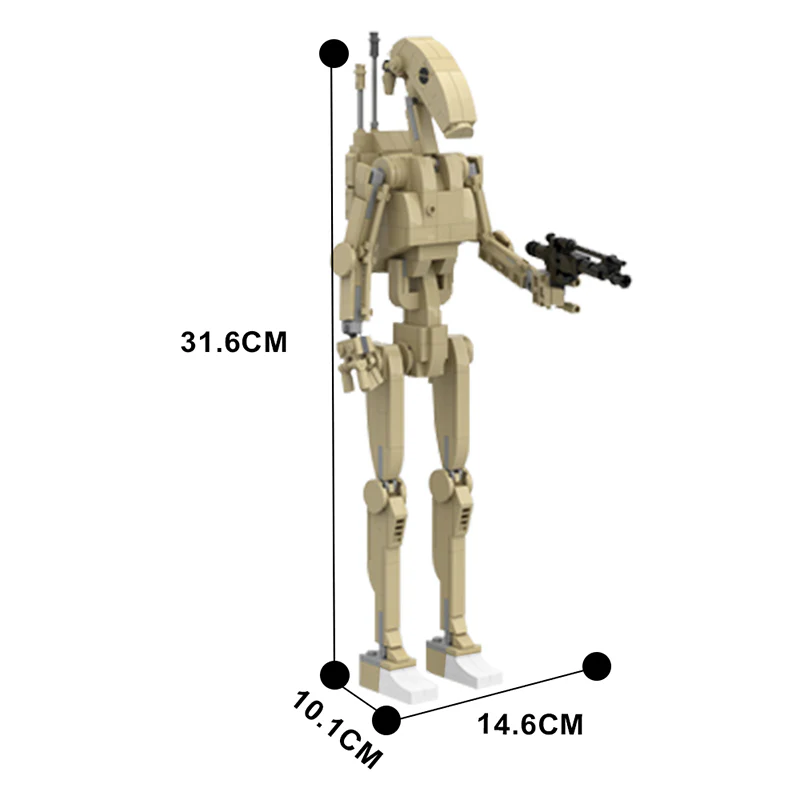 GOBRICKS MOC 87740 B1 Battle Droid - YWOBB