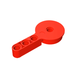 GOBRICKS GDS-995 Rotation Joint Disk with Pin and 3L Liftarm Thick - YWOBB