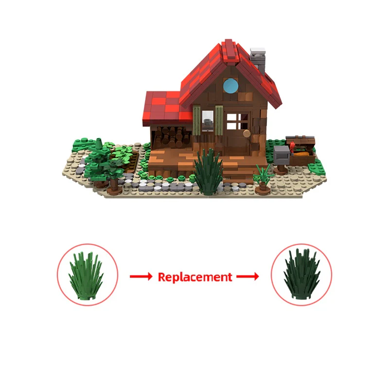 GOBRICKS MOC 125029 stardew valley farmhouse - YWOBB