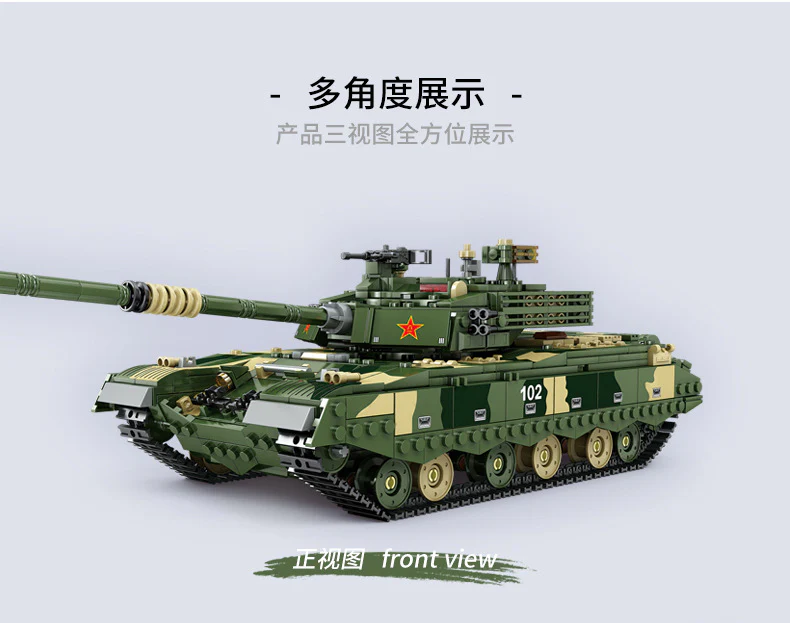 KAZI KY 10010 Military Building Blocks 99A Tank - YWOBB