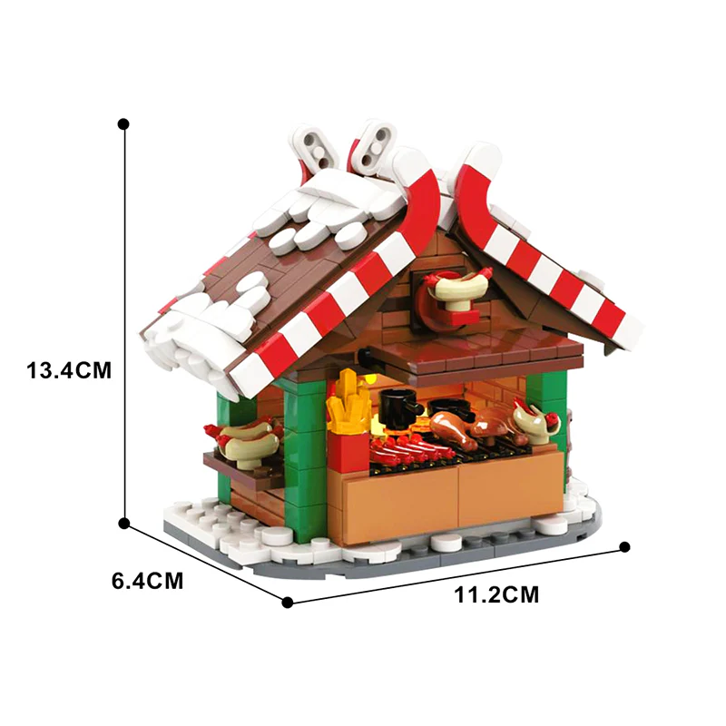 GOBRICKS MOC 132331 Christmas Grilling Stand - YWOBB