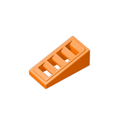 GOBRICKS GDS-838 Slope 18 2 x 1 x 2/3 with 4 Slots - YWOBB