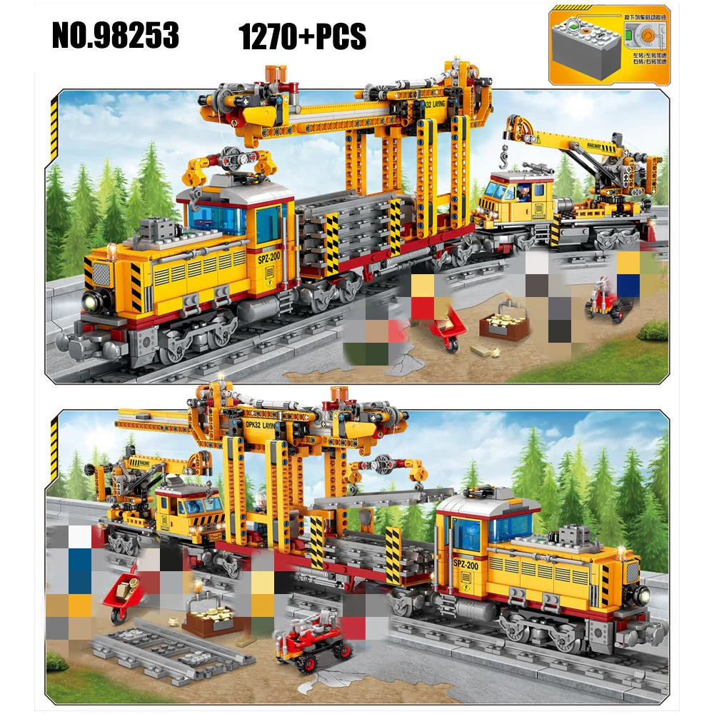 KAZI 98253 Railway Train with light and sound - YWOBB